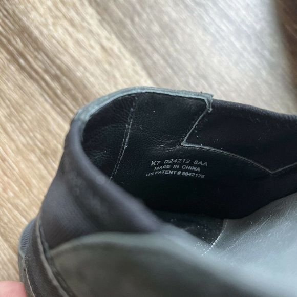 COLE HAAN G Series Women's Size 8AA Gray/Black Leather Wedge Slide On Mules - Picture 8 of 11